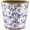 Blue & Beige, variant on Farmhouse Ceramic Planter 5.1 Inch Large Plants Pot Crack Beige Green Floral Vine Plant Pots with Drainage Hole Indoor Plants Kitchen Rustic Antique Decor Gift