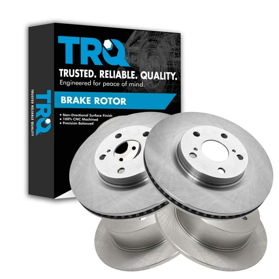 TRQ Front and Rear Brake Rotors Set Fits Select 2007-2012 Lexus ES350 2008-2012 Toyota Avalon 2007-2011 Camry
