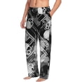 thumbnail image 2 of Balery Seamless Pattern With Skulls print Men's Pajama Pants,Ultra Lightweight Pjs,Lounge Pant-Medium, 2 of 9
