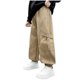 thumbnail image 2 of Pantalones largos de trabajo para niños con cintura elástica y bolsillos para adultos, pantalones casuales y cómodos de poliéster para niños., 2 of 6