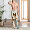 thumbnail image 5 of Uemuo Butterflies Pattern Men's Wide Leg Palazzo Lounge Pants with Pockets Light Weight Loose Comfy Casual Pajama Pants-Large, 5 of 9