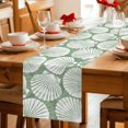 thumbnail image 5 of Table Runners 36 Inches Long Dress Scarves, Sage Green Scallop Coastal Farmhouse Kitchen/Dining Table Decor Table Runner, Short Coffee Tablerunners, Summer Beach Nautical 13x36 Inch, 5 of 9