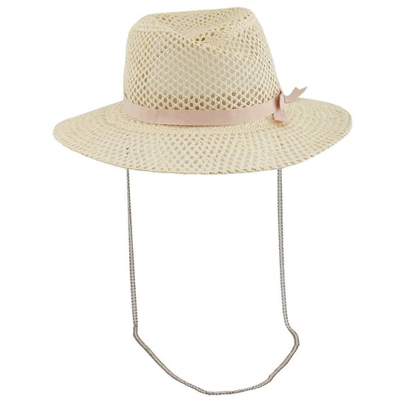 Maison Michel Ladies Natural Virginie Cotton Hat, Size Large