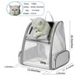 thumbnail image 2 of Mochila para mascotas Texsens para gatos pequeños y perros, color gris claro, 2 of 7