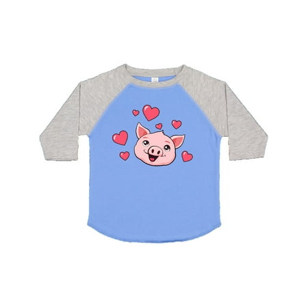 

Inktastic Cute Pig with Hearts Gift Toddler Boy or Toddler Girl T-Shirt
