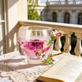 thumbnail image 4 of 4.7x3.5 Inch Rose Enamel Glass Mug, Lead Free Tea Cup With Matching Spoon, Premier Gift for Mom's Day Birthday, Multicolor, 4 of 7