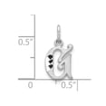 thumbnail image 3 of Auriga Fine Jewelry 10K White Gold Diamond-cut Initial G Charm for Women (L-17 mm, W-10 mm), 3 of 4