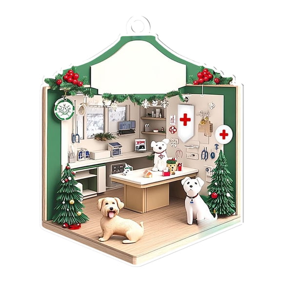 2026 New Christmas Ornament! Veterinarian Clinic Christmas Ornament - Pet Theme for Thanksgiving/Valentine’s Day/Birthday Gift