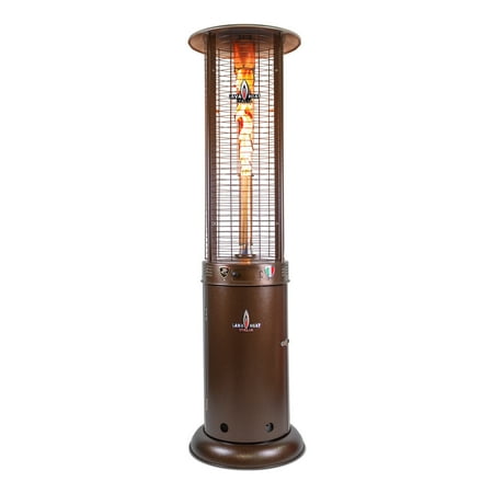 Garden Sun Patio Heater Manual Opus Lite R-Line 7 Foot Liquid Propane Commercial Flame Patio Heater Tower, Manual Ignition, Heritage Bronze Finish ()