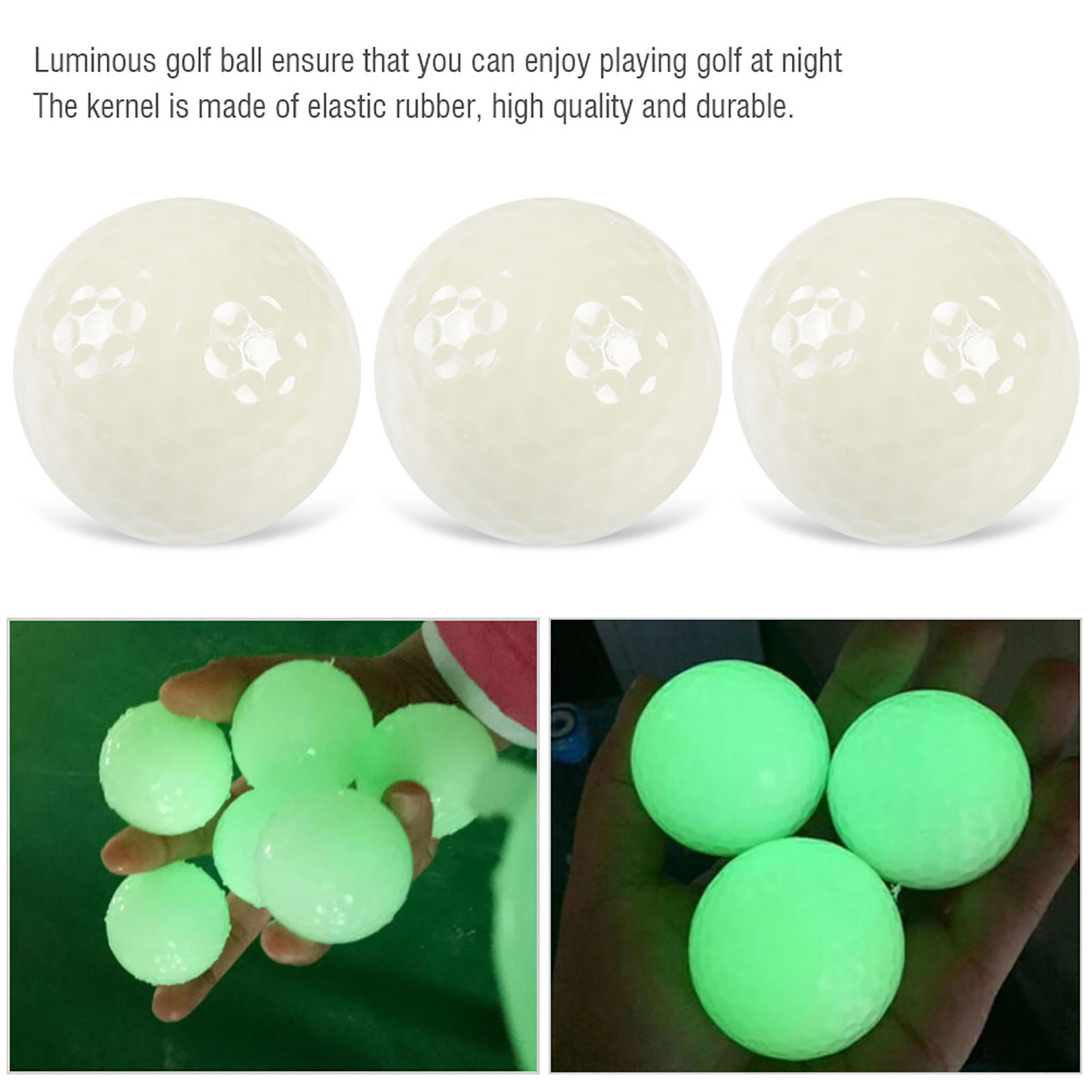 Noref 6pcs Night Balls Luminous Fluorescent Balls Long Lasting Bright