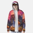 thumbnail image 2 of Balery Lantern Giraffes Magical Forest Sudadera ligera de manga larga con capucha y protección solar UPF 50+ para hombre y mujer, ideal para pesca y running-XX-Large, 2 of 7