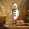 thumbnail image 7 of XFHLMJFF Christmas Snowman Jumpsuits for Bodysuits Baby Onesie Boys Girls Long Sleeve Zipper Hooded Coveralls Pajama With Striped Striped Pants and Scarf 3Pcs for 18-24 Months, 7 of 7