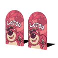 thumbnail image 1 of Oso Lotso Sujetalibros decorativos temáticos, tope para estantería con base antideslizante, uso dual para hogar y oficina - 2 piezas, 1 of 6