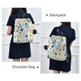 thumbnail image 4 of FORMRS Women's Travel Backpack Purse Anti-Theft Hidden Pockets Casual Shoulder Bag, Blue Wildflower Pattern, 4 of 7