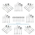 Mainstays Swirl 49 Piece Stainless Steel Flatware and Organizer Tray