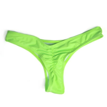 

Women Hot Summer Beachwear Sexy V Shaped Bikini Underwear Brief Panties Breathable Underwear Women Ladies Underpants (Size L Green)
