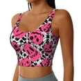 thumbnail image 2 of Gukieu Halloween Pumpkins Print Women's Sports Vest, Low-neck U-shaped Removable Pad Sports Bra for Yoga, Exercise, Dance-Small, 2 of 8