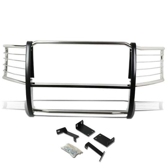 DNA Motoring GRILL-G-034-SS For 2008 to 2010 Ford F250 / F350 / F450 / F550 Superduty Front Bumper Protector Brush Grille Guard (Chrome) 09