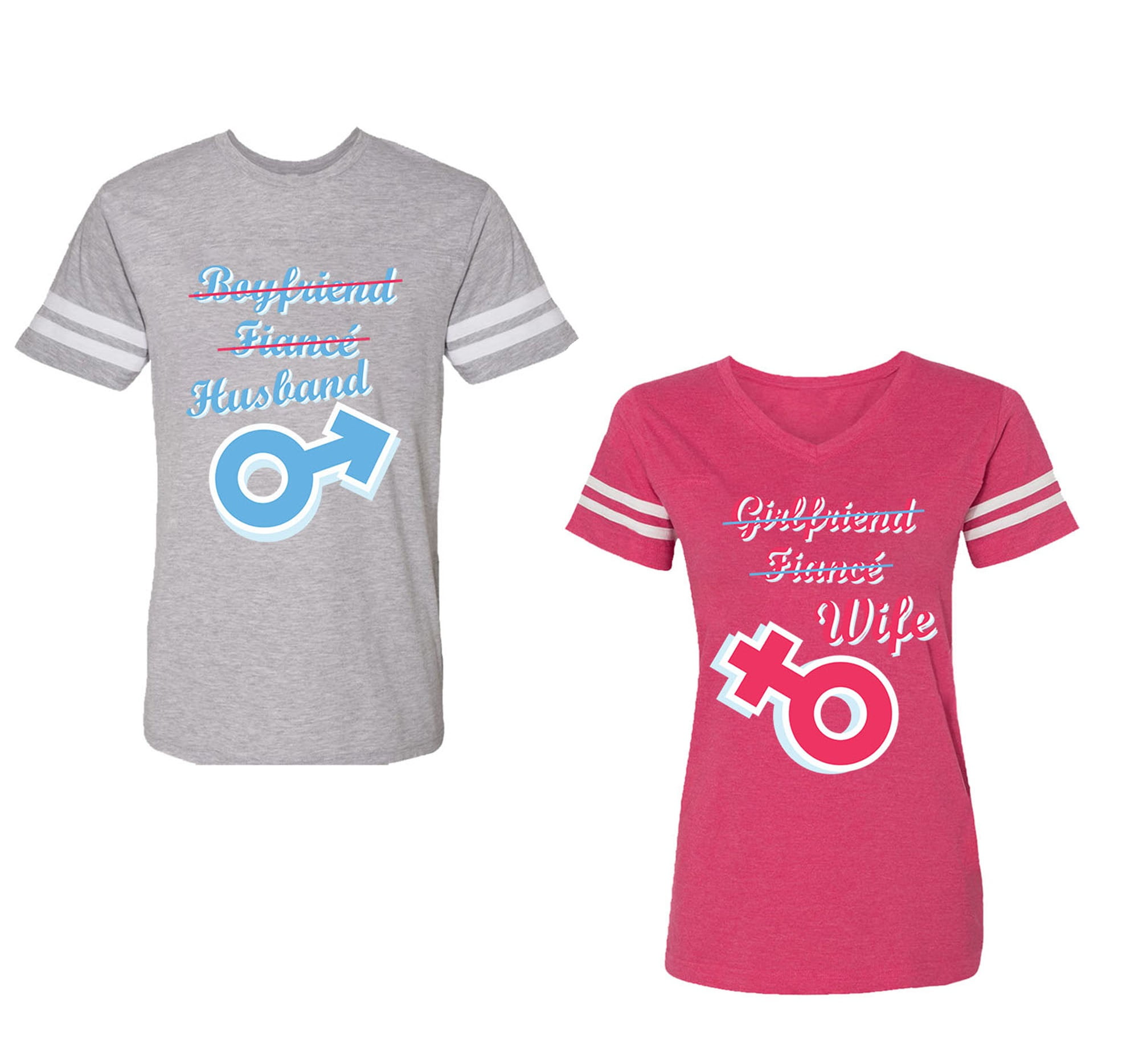 Wifey Hubby Premium T-Shirt Valentines Wife Fiance Girlfriend Boyfriend T-Shirt 