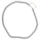 thumbnail image 2 of 128 Faceted Terahertz Round Beads Necklace in Natural Stone for Women, 2 of 3