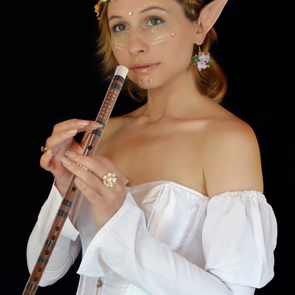 1 Set Bamboo Flute Professional Playing Flute Classic Musical Instrument (Key C)