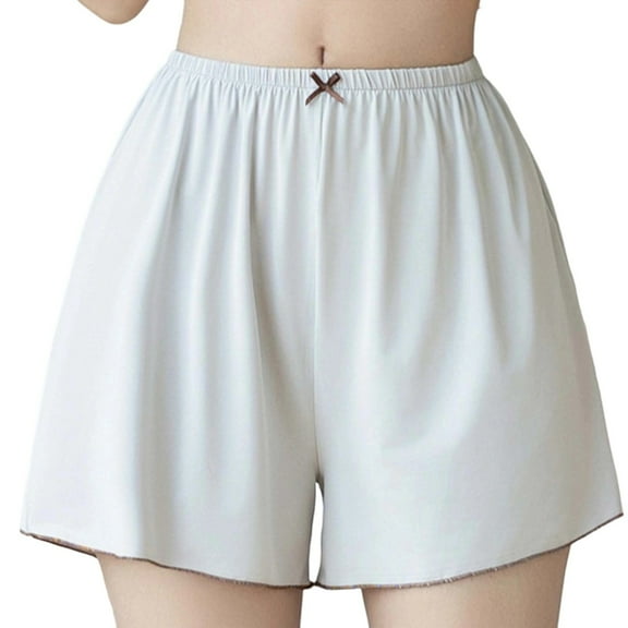 Gmluru Ladies Panties Solid Color Patchwork Briefs Knickers Gray Underwear Plus Size XL