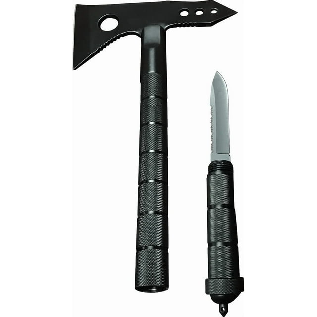 Rampage Axe 86670 Recovery; 4 Inch x 7-1/2 Inch Blade; 2 Piece Handle; Steel; With Trail Knife In Handle
