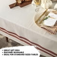 thumbnail image 2 of Folkulture Tablecloth Rectangle 60x72 inches Long, 100% Cotton Outdoor Tablecloth, Rustic Table Cloth or Table Cover for Table Decorations, Boho Tablecloth, Rust Farmhouse Table Décor, 2 of 8