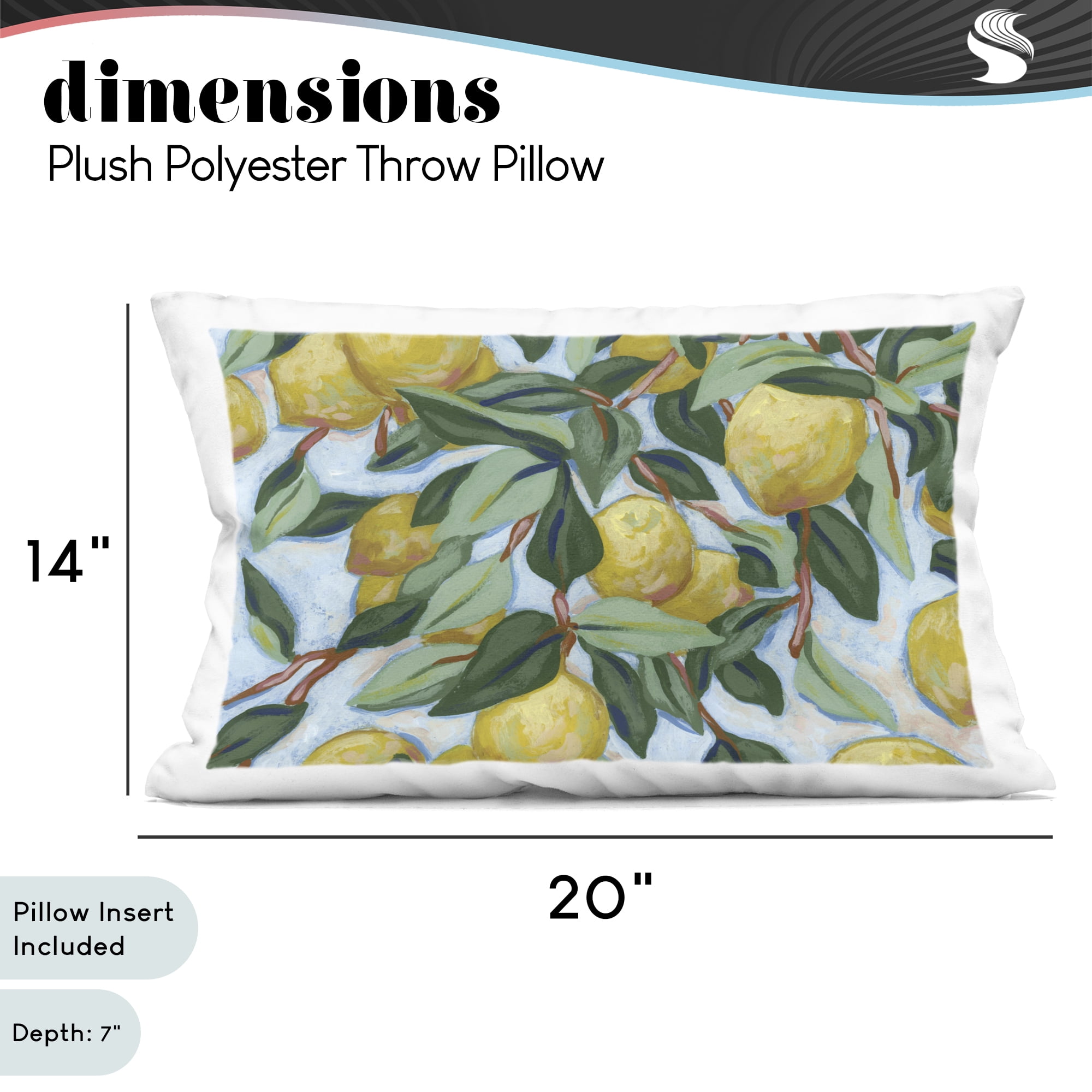 Stupell Industries Summer Citrus Tree Decorative Printed Throw Pillow, design by June Erica Vess