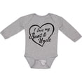 thumbnail image 3 of Inktastic I Love My Aunt and Uncle in Black Chalk Heart Boys or Girls Long Sleeve Baby Bodysuit, 3 of 5