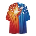 thumbnail image 5 of Gamivast Summer Cardigans for Women Patriotic Star Stripe Print Open Front Loose Flowy Fit Cover Ups Lightweight Breathable Chiffon 3/4 Sleeve Kimono Beach Vacation outfits, 5 of 6