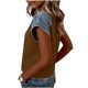 thumbnail image 4 of Camiseta de Moda de Verano de Color Sólido de Cuello Redondo de la Camiseta de la Mujer de Manga Corta de la Camiseta de la Camiseta de la Camiseta de la Camiseta de la Camiseta de la Camiseta de la, 4 of 7