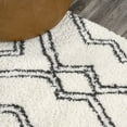 thumbnail image 6 of JONATHAN Y MOROCCAN HYPE 2 x 8 Runner Rug, Deia Moroccan Style Diamond Shag - White/Gray, MOH401A-28, 6 of 9