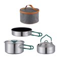 thumbnail image 1 of Juego de cocina para acampar DYNWAVEMX 3 piezas utensilios de cocina acero inoxidable 1 L, 1 of 8