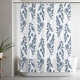 thumbnail image 5 of Blue Botanical Extra Long Shower Curtain Set, Waterproof Shower Curtains for Bathroom, Pastoral Elegant Spring Floral Washable Fabric Cloth Bath Curtain for Bathtub Decoration with Hooks 72x96 Inches, 5 of 9