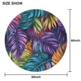 thumbnail image 6 of Colorful Leaf Pattern Round Tablecloth 60"x60",Wrinkle Wipeable Table Cloth for Kitchen Dining Room Picnic Patio Party, 6 of 6