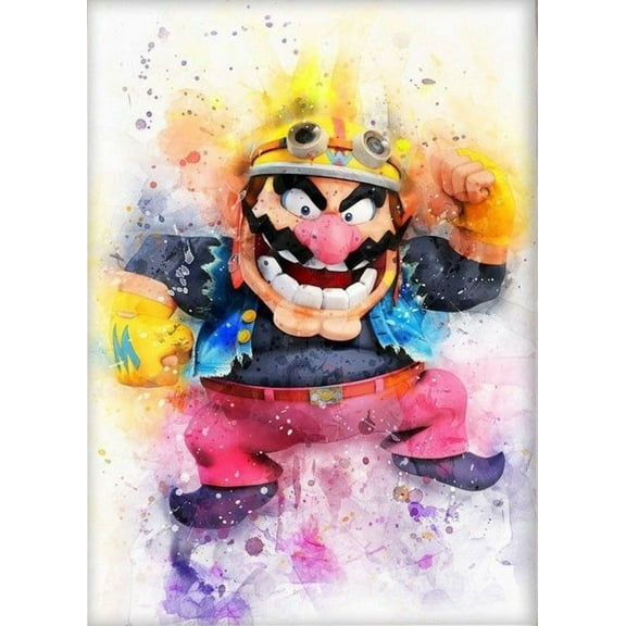 Wario Diamond Art Painting Kits - Full Drill Diamond Dots Paintings for Beginners, Round 5D Paint with Diamonds Pictures Gem DIY Adult Crafts 12x16inch