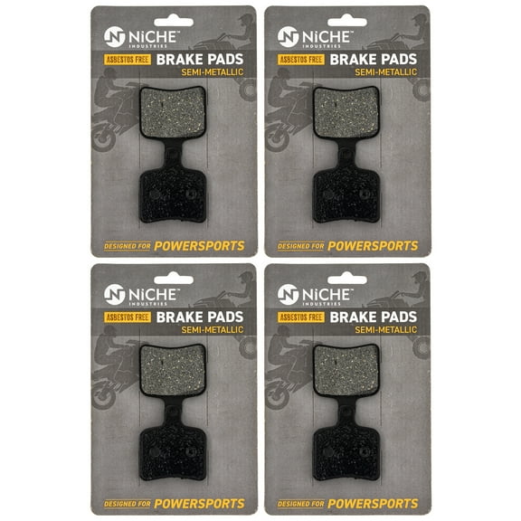 Niche Rear Brake Pad for Polaris RMK 800 Semi-Metallic Snowmobile 4 Pack 519-KPA2633D
