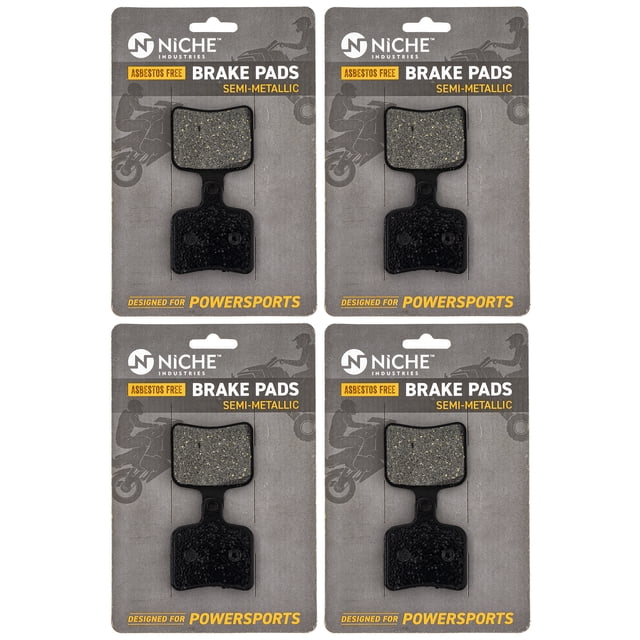 Niche Rear Brake Pad for Polaris RMK 800 Semi-Metallic Snowmobile 4 Pack 519-KPA2633D