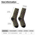 thumbnail image 6 of Uemuo Mardi Gras Shiny Green Purple Pattern Women's Crew Socks, Soft Durable Breathable Moisture-Wicking with Odor Control Cotton socks, 6 of 9