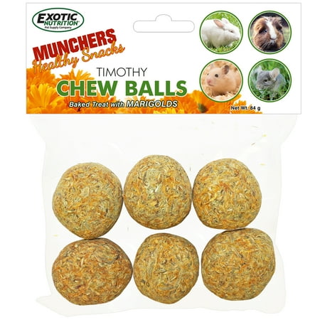 UPC: 0810012545549 | EXOTIC NUTRITION MUNCHERS MARIGOLD & TIMOTHY CHEW BALLS