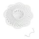 thumbnail image 1 of Recoge pelos de la bañera - PVC blanco, forma de flor, fácil de limpiar, para proteger el desagüe y evitar atascos, 1 of 7