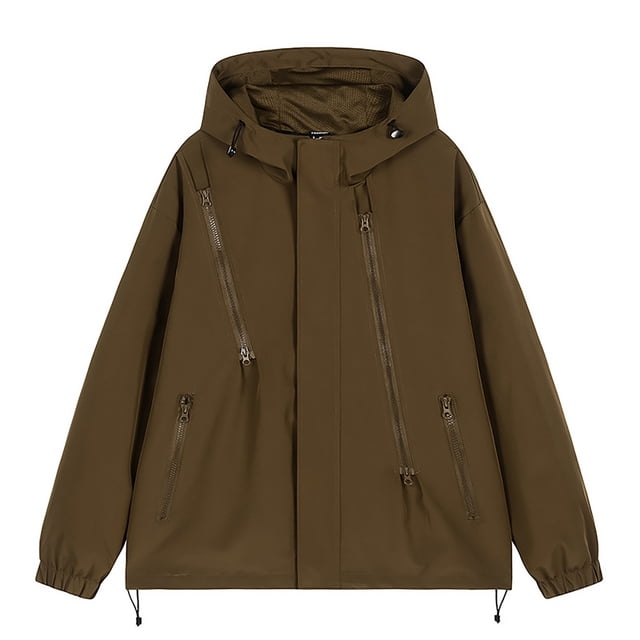 QHFBli Veste Décontractée en Lin Mélangé pour Hommes, Légère, à Capuche, pour Sports de Plein Air, Printemps Automne, Randonnée et Tenue Décontractée