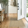 thumbnail image 2 of ODIKA 2'x3' Beige Sandstone Traditional Washable Throw Rug Classic Trellis Motifs With Botanical And Ornate Multi Non-Slip, Low Profile, Flatwoven, Easy Care for Hallway, Study Room, 2 of 7