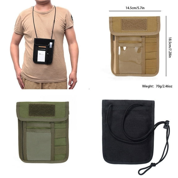 US Anti-Theft RFID Blocking Passport Holder Neck Travel Hidden Wallet Pouch