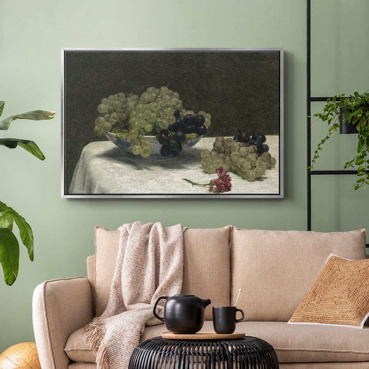 Vintage Botanical Print-LXXXIV By Wexford Home Framed in Silver Wood Gallery Wrapped Canvas 25 in. x 37 in.