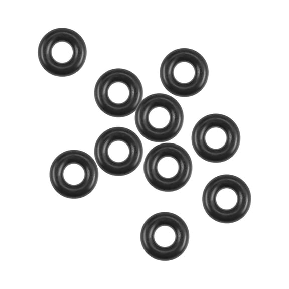O-Rings Nitrile Rubber 2.7mm Inner Diameter 6.3mm OD 1.8mm Width Round Seal Gasket 10Pcs