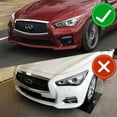 thumbnail image 6 of Stay Tuned Performance For 14-17 Infiniti Q50 Sport Painted White Front Bumper Body Spoiler Lip 3PCS, 6 of 6