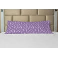 thumbnail image 1 of Floral Body Pillow Case Cover with Zipper, Romantic Lavender and Butterflies Pattern Aromatic Herbs Wildflowers Concept, Decorative Accent Long Pillowcase, Violet and White, by Ambesonne, 1 of 1