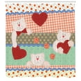 thumbnail image 3 of Ambesonne Shabby Flora Shower Curtain, Teddy Bears, 69"Wx84"L, Multicolor, 3 of 3